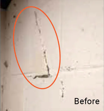 Basement wall (before)