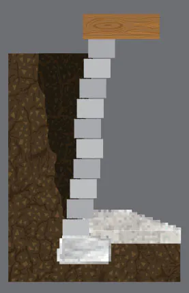 Tipped wall